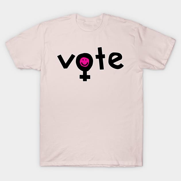 Vote for Womens Rights Female Gender Symbol T-Shirt by ellenhenryart